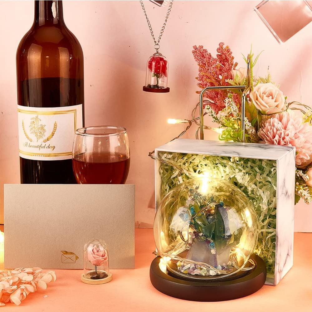 10 Sets Mini Eternal Flower Gl - Glass Container Set 评论和价格