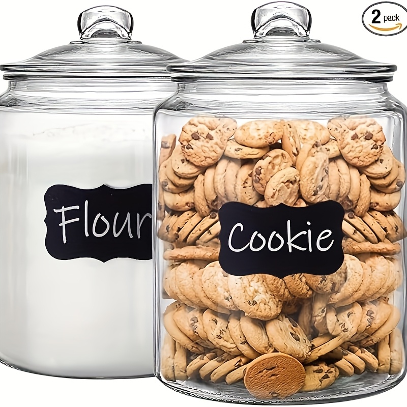 2pcs Glass Pantry Jar with Cla - Glass Container Set 评论和价格