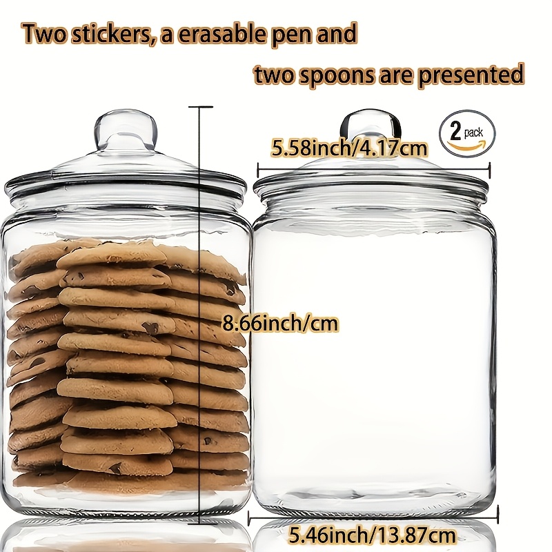 2pcs Glass Pantry Jar with Cla - Glass Container Set 评论和价格