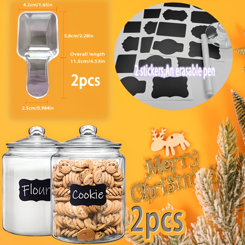 2pcs Glass Pantry Jar with Cla - Glass Container Set 评论和价格