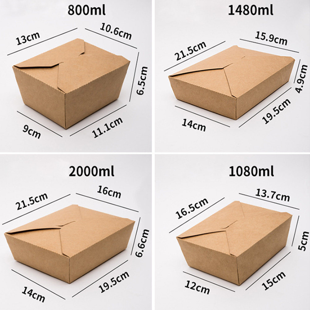 20Pcs Kraft Paper Lunch Box Di - Meal Prep For A Day 评论和价格