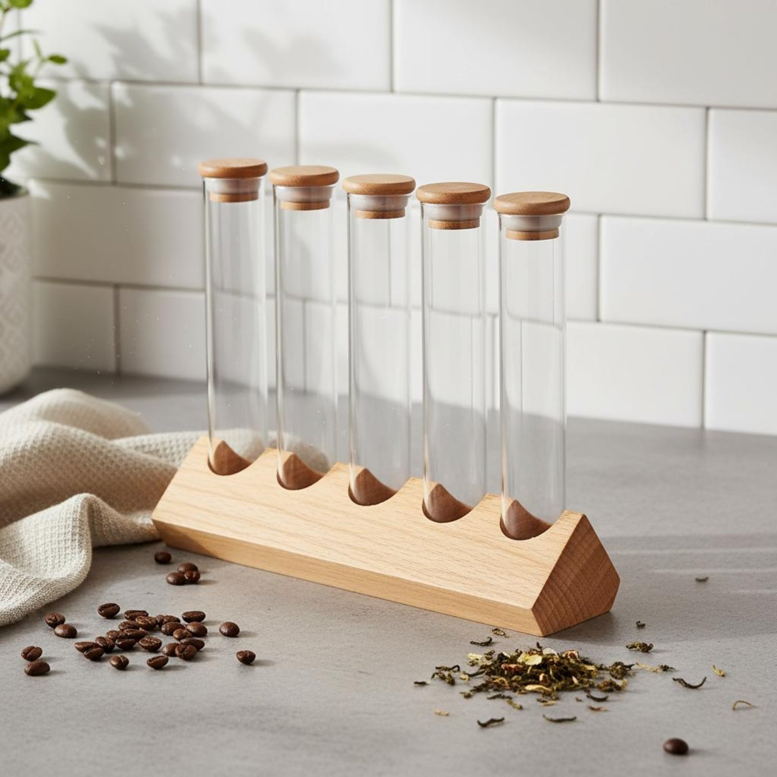 Glass Tube Container Set with  - Glass Container Set 评论和价格