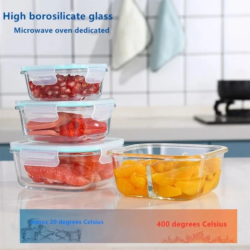 Glass Fresh-Keeping Box high B - Glass Container Set 评论和价格