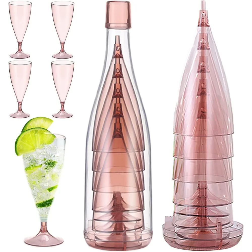 New Plastic Foldable Champagne - Glass Container Set 评论和价格