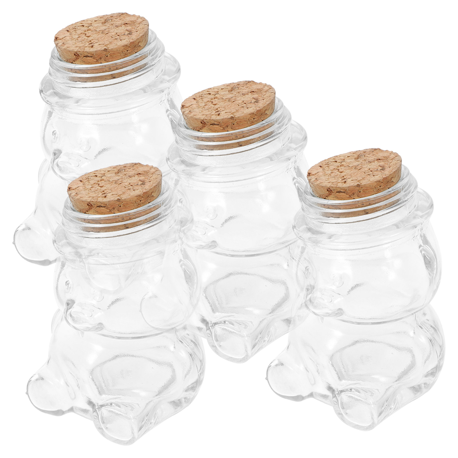 4Pcs Glass Candy Jar Set Trans - Glass Container Set 评论和价格